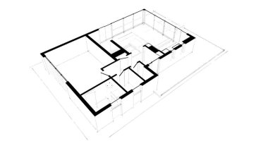İnşaat planının 3B mimari tasarımı