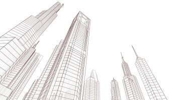 soyut mimari duvar kağıdı, dijital arkaplan