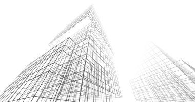 soyut mimari duvar kağıdı tasarımı, dijital konsept arkaplan