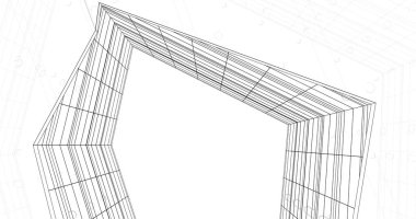 soyut mimari duvar kağıdı tasarımı, dijital konsept arkaplan