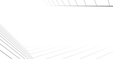 Mimari sanat konseptinde soyut çizgiler, minimum geometrik şekiller. 