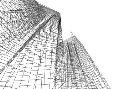 soyut mimari duvar kağıdı tasarımı, dijital konsept arkaplan