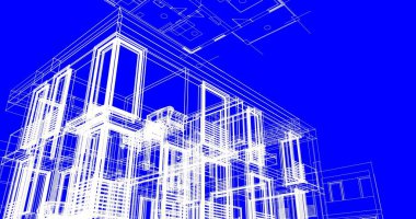 çizgili mimari duvar kağıdı, dijital arkaplan