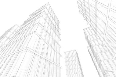 soyut mimari duvar kağıdı tasarımı, dijital konsept arkaplan