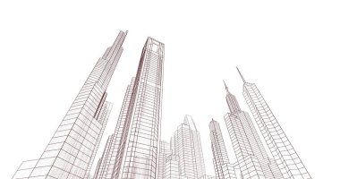 soyut mimari duvar kağıdı, dijital arkaplan