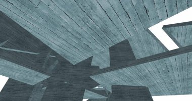 Mimari sanat konseptinde soyut çizgiler, minimum geometrik şekiller. 