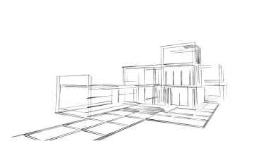 soyut mimari duvar kağıdı, dijital arkaplan