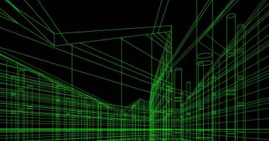 soyut mimari duvar kağıdı tasarımı, dijital konsept arkaplan