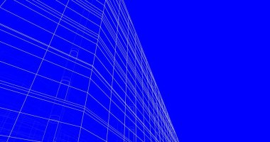 Mimari sanat konseptinde soyut çizgiler, minimum geometrik şekiller. 