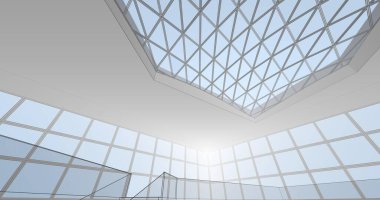 soyut mimari duvar kağıdı konsepti, dijital arkaplan