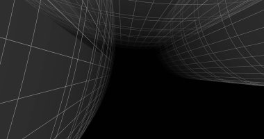 Mimari sanat konseptinde soyut çizgiler, minimum geometrik şekiller. 