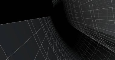 Mimari sanat konseptinde soyut çizgiler, minimum geometrik şekiller. 