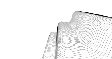 Mimari sanat konseptinde soyut çizgiler, minimum geometrik şekiller. 