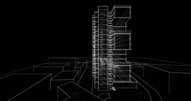 soyut mimari duvar kağıdı, dijital arkaplan