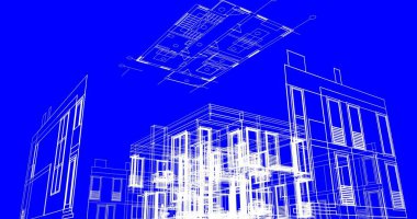 çizgili mimari duvar kağıdı, dijital arkaplan