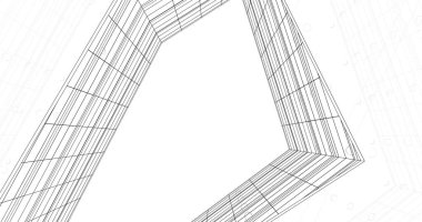 soyut mimari duvar kağıdı tasarımı, dijital konsept arkaplan