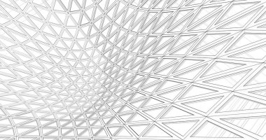 Mimari sanat konseptinde soyut çizgiler, minimum geometrik şekiller. 