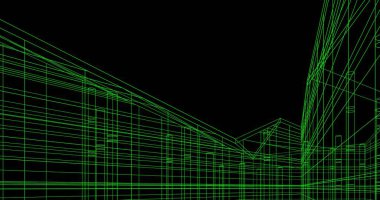 soyut mimari duvar kağıdı tasarımı, dijital konsept arkaplan