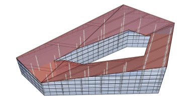 soyut mimari duvar kağıdı tasarımı, dijital konsept arkaplan