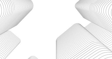 Mimari sanat konseptinde soyut çizgiler, minimum geometrik şekiller. 