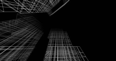 soyut mimari duvar kağıdı tasarımı, dijital konsept arkaplan