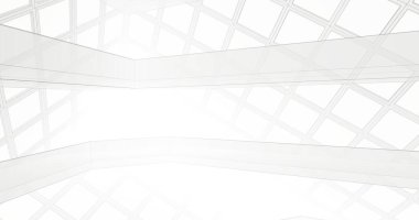 Mimari sanat konseptinde soyut çizgiler, minimum geometrik şekiller. 