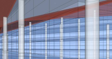 soyut mimari duvar kağıdı tasarımı, dijital konsept arkaplan