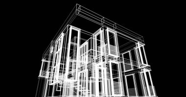 çizgili mimari duvar kağıdı, dijital arkaplan