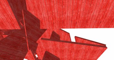 Mimari sanat konseptinde soyut çizgiler, minimum geometrik şekiller. 