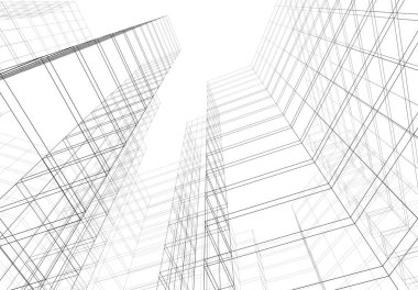 soyut mimari duvar kağıdı tasarımı, dijital konsept arkaplan