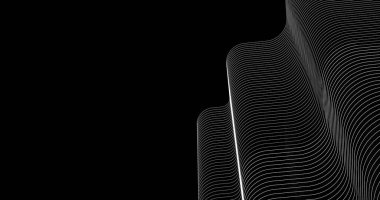 Mimari sanat konseptinde soyut çizgiler, minimum geometrik şekiller. 