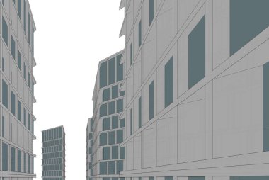 soyut mimari duvar kağıdı tasarımı, dijital konsept arkaplan