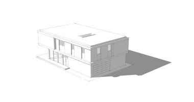 İnşaat planının 3B mimari tasarımı