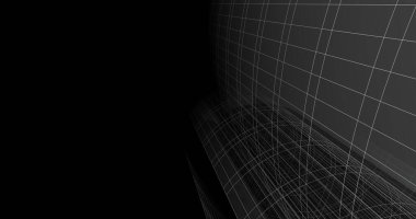 Mimari sanat konseptinde soyut çizgiler, minimum geometrik şekiller. 