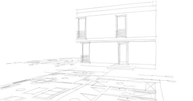 çizgili mimari duvar kağıdı, dijital arkaplan