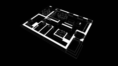 soyut mimari duvar kağıdı tasarımı, dijital konsept arkaplan