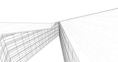 soyut mimari duvar kağıdı tasarımı, dijital konsept arkaplan