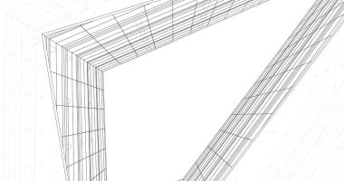 soyut mimari duvar kağıdı tasarımı, dijital konsept arkaplan