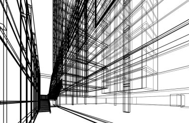 soyut mimari duvar kağıdı tasarımı, dijital konsept arkaplan