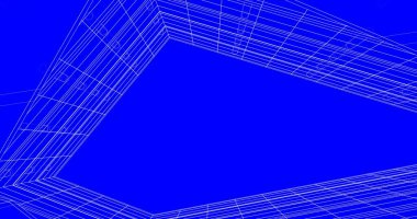 Mimari sanat konseptinde soyut çizgiler, minimum geometrik şekiller. 