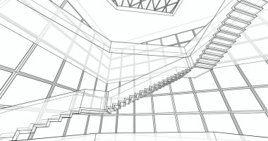 soyut mimari duvar kağıdı, dijital arkaplan