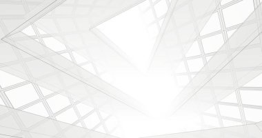 Mimari sanat konseptinde soyut çizgiler, minimum geometrik şekiller. 