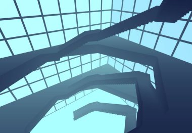 soyut mimari duvar kağıdı tasarımı, dijital konsept arkaplan