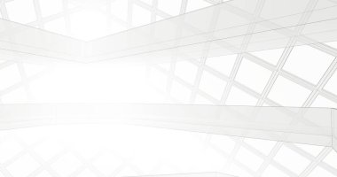 Mimari sanat konseptinde soyut çizgiler, minimum geometrik şekiller. 