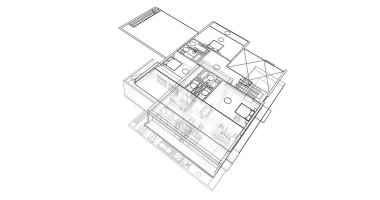 soyut mimari duvar kağıdı, dijital arkaplan