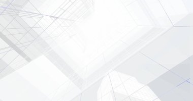 Mimari sanat konseptinde soyut çizgiler, minimum geometrik şekiller. 