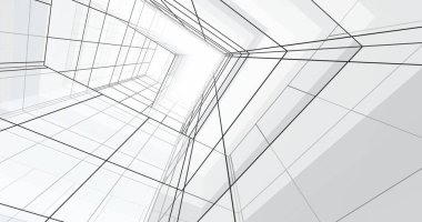 soyut mimari duvar kağıdı tasarımı, dijital konsept arkaplan