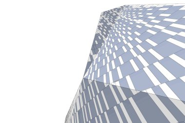 Mimari sanat konseptinde soyut çizgiler, minimum geometrik şekiller. 