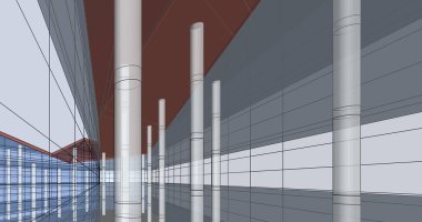 soyut mimari duvar kağıdı tasarımı, dijital konsept arkaplan