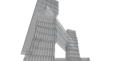 soyut mimari duvar kağıdı tasarımı, dijital konsept arkaplan